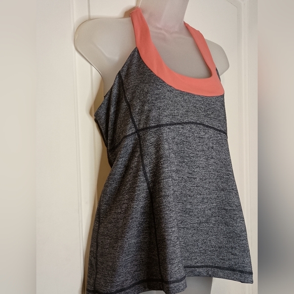 2/$30 LULULEMON Gray and Butterly pink Athletic Tank Top(#1,018) - Picture 3 of 7